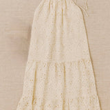 Chiffon Eyelet Tiered Maxi Dress - MTT Collective