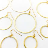 Chloe Hanging Brushed Hoop Earrings - MTT Collective