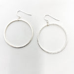 Chloe Hanging Brushed Hoop Earrings - MTT Collective
