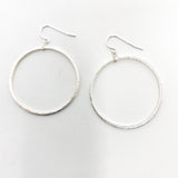 Chloe Hanging Brushed Hoop Earrings - MTT Collective