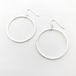 Chloe Hanging Brushed Hoop Earrings - MTT Collective