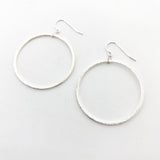 Chloe Hanging Brushed Hoop Earrings - MTT Collective