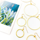 Chloe Hanging Brushed Hoop Earrings - MTT Collective