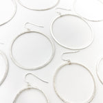 Chloe Hanging Brushed Hoop Earrings - MTT Collective