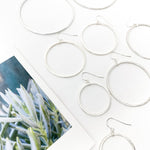 Chloe Hanging Brushed Hoop Earrings - MTT Collective