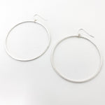 Chloe Hanging Brushed Hoop Earrings - MTT Collective