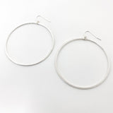 Chloe Hanging Brushed Hoop Earrings - MTT Collective
