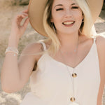 Chloe Hanging Brushed Hoop Earrings - MTT Collective