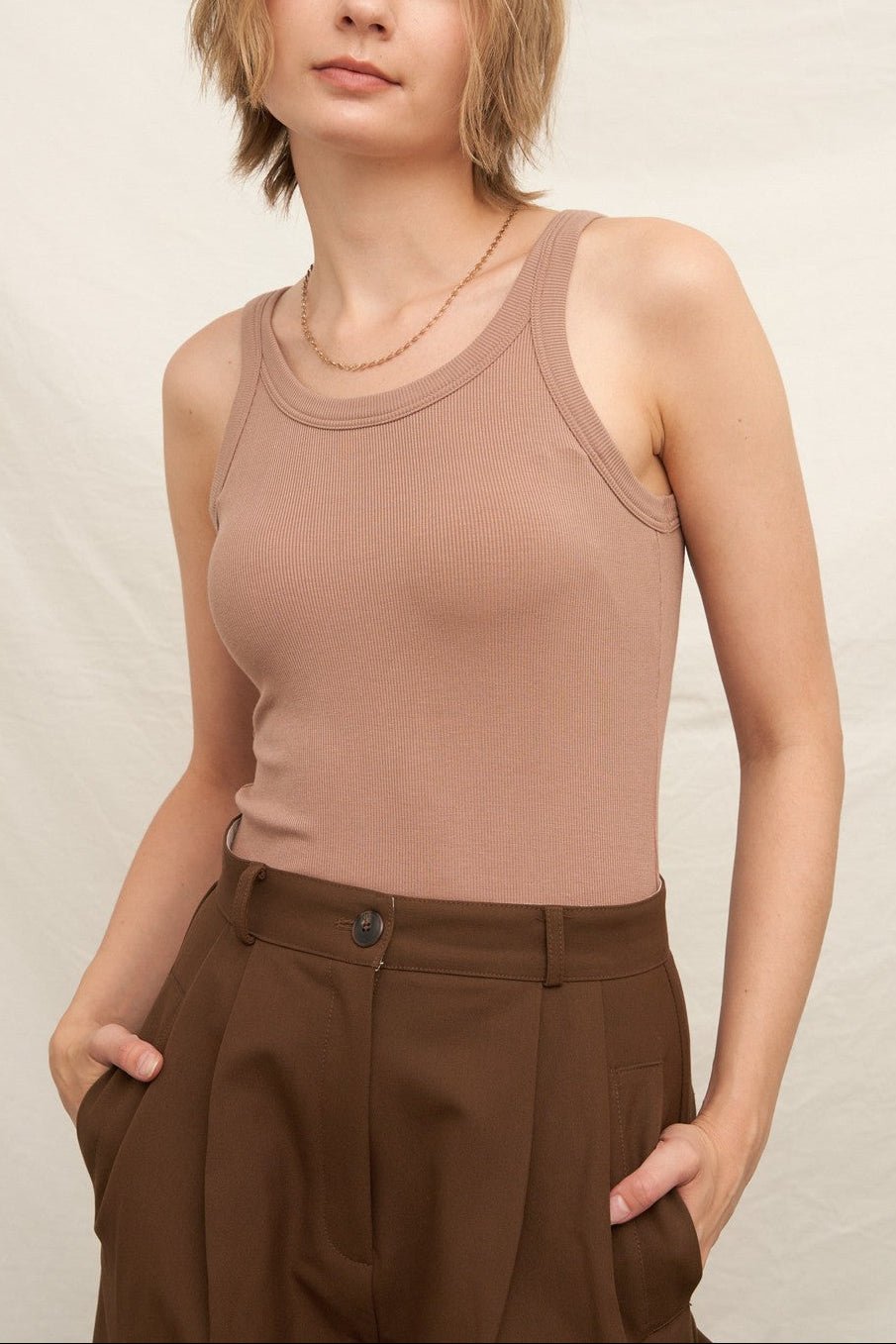 Chloe Scoop Neck Bra Tank - MTT Collective