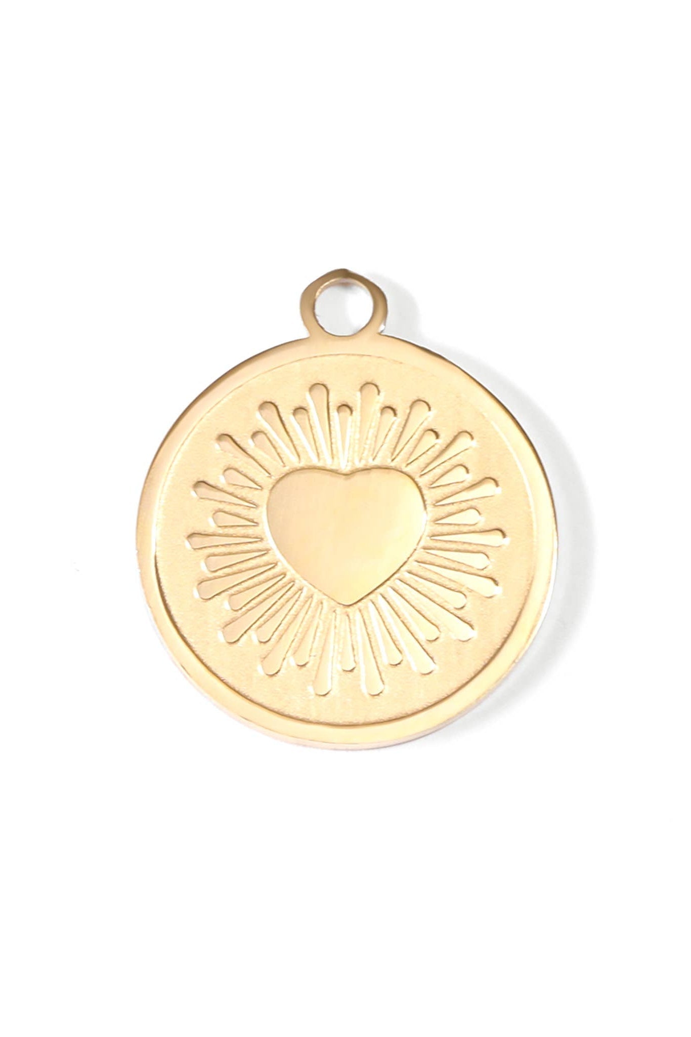 Circle Heart Sun Ray Charm - MTT Collective
