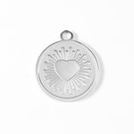 Circle Heart Sun Ray Charm - MTT Collective
