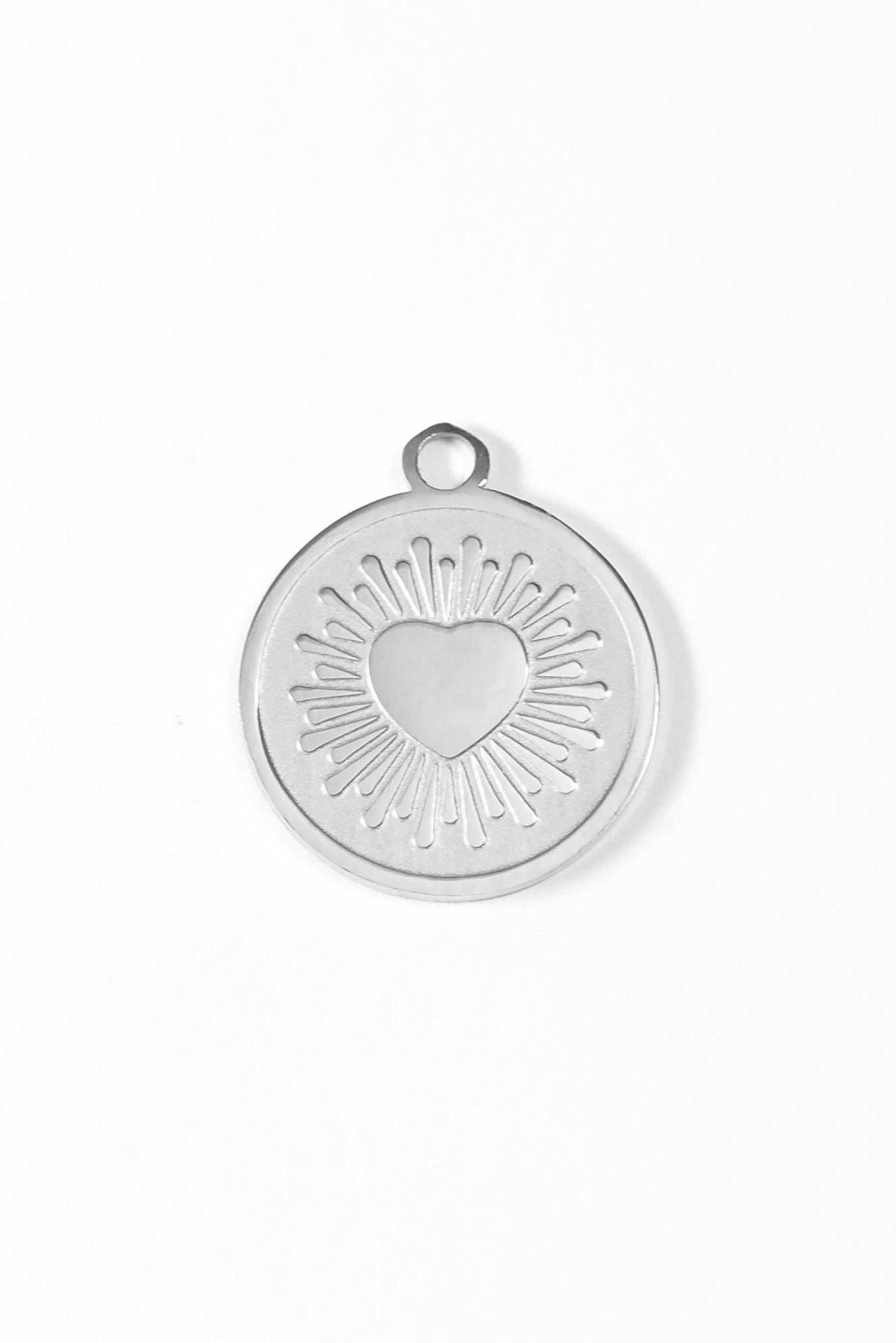 Circle Heart Sun Ray Charm - MTT Collective
