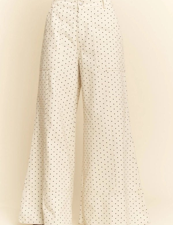 Clara Polka Dot Wide - Leg Pants - MTT Collective