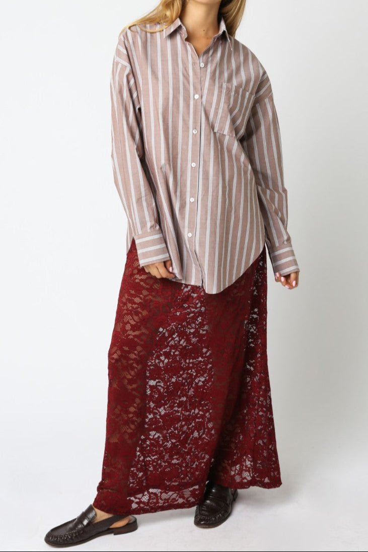 Clara Striped Cotton Button - Down Shirt - MTT Collective