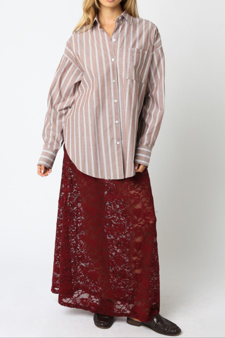 Clara Striped Cotton Button - Down Shirt - MTT Collective