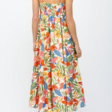 Cleo Front Bow Tie Midi Dress - MTT Collective