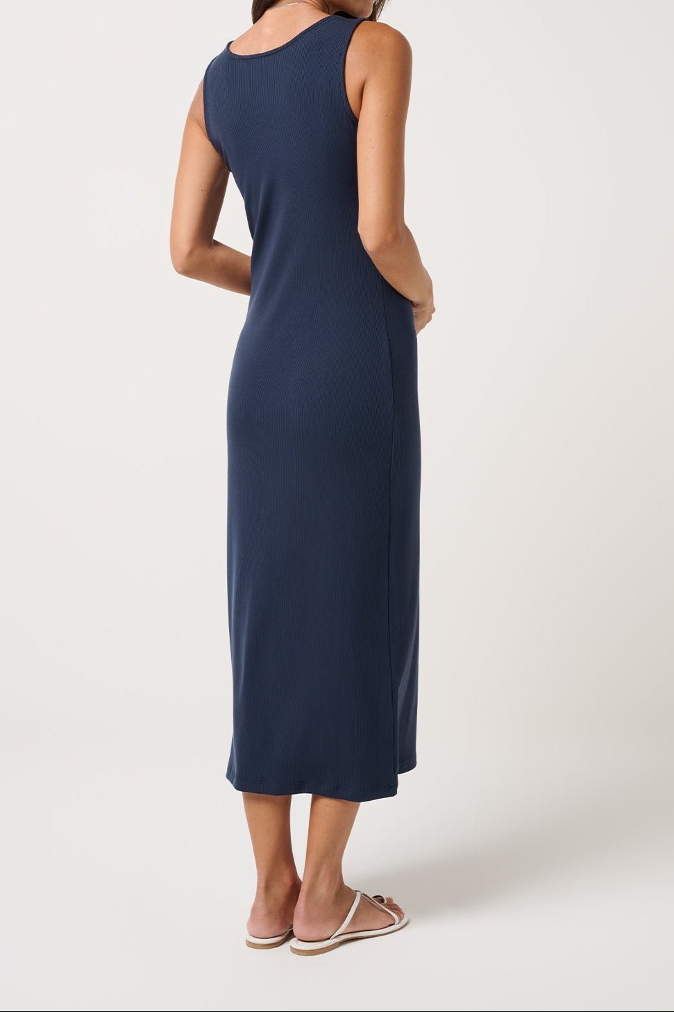 Cloud Rib Button Tank Dress - MTT Collective