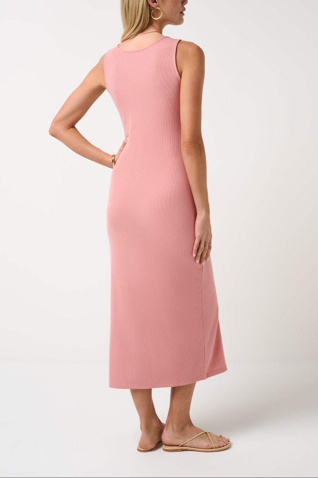 Cloud Rib Button Tank Dress - MTT Collective