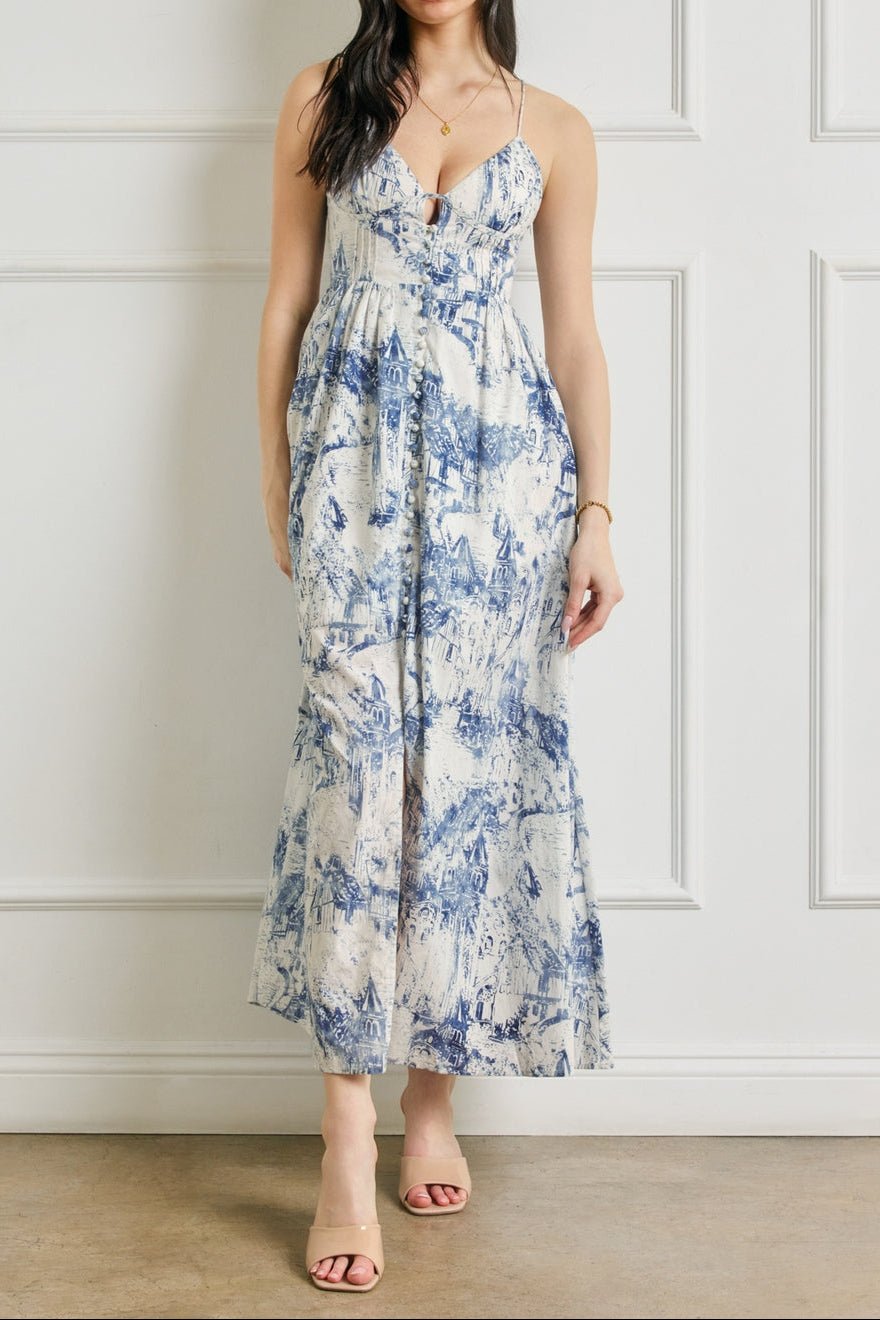 Coastline Horizontal Slit Maxi Dress - MTT Collective