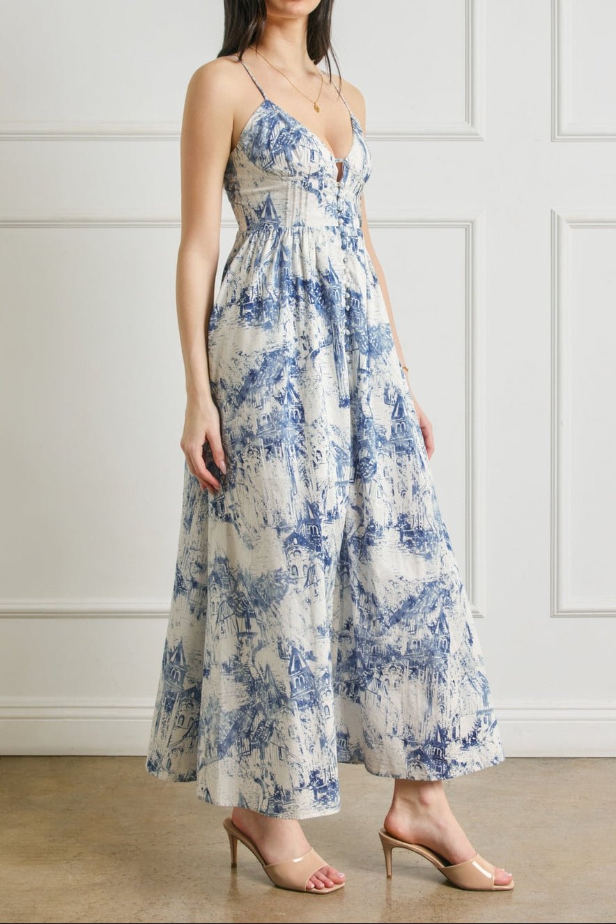 Coastline Horizontal Slit Maxi Dress - MTT Collective