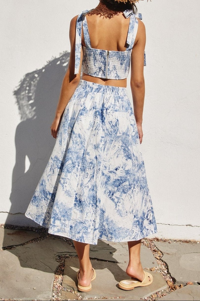 Coastline Tie Shoulder Crop Top - MTT Collective