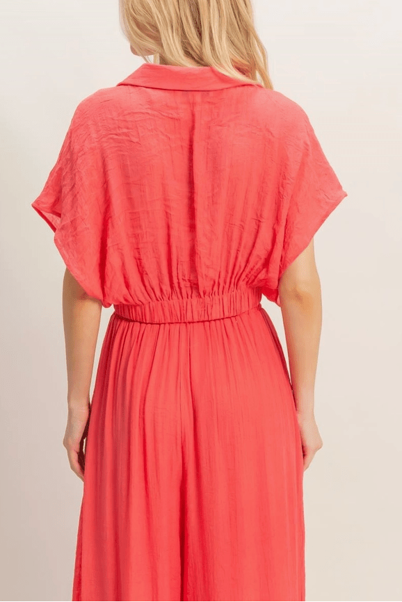 Collared Wrap V - Neck Top - MTT Collective