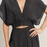 Collared Wrap V - Neck Top - MTT Collective