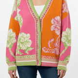 Colorblock Garden Floral Cardigan - MTT Collective