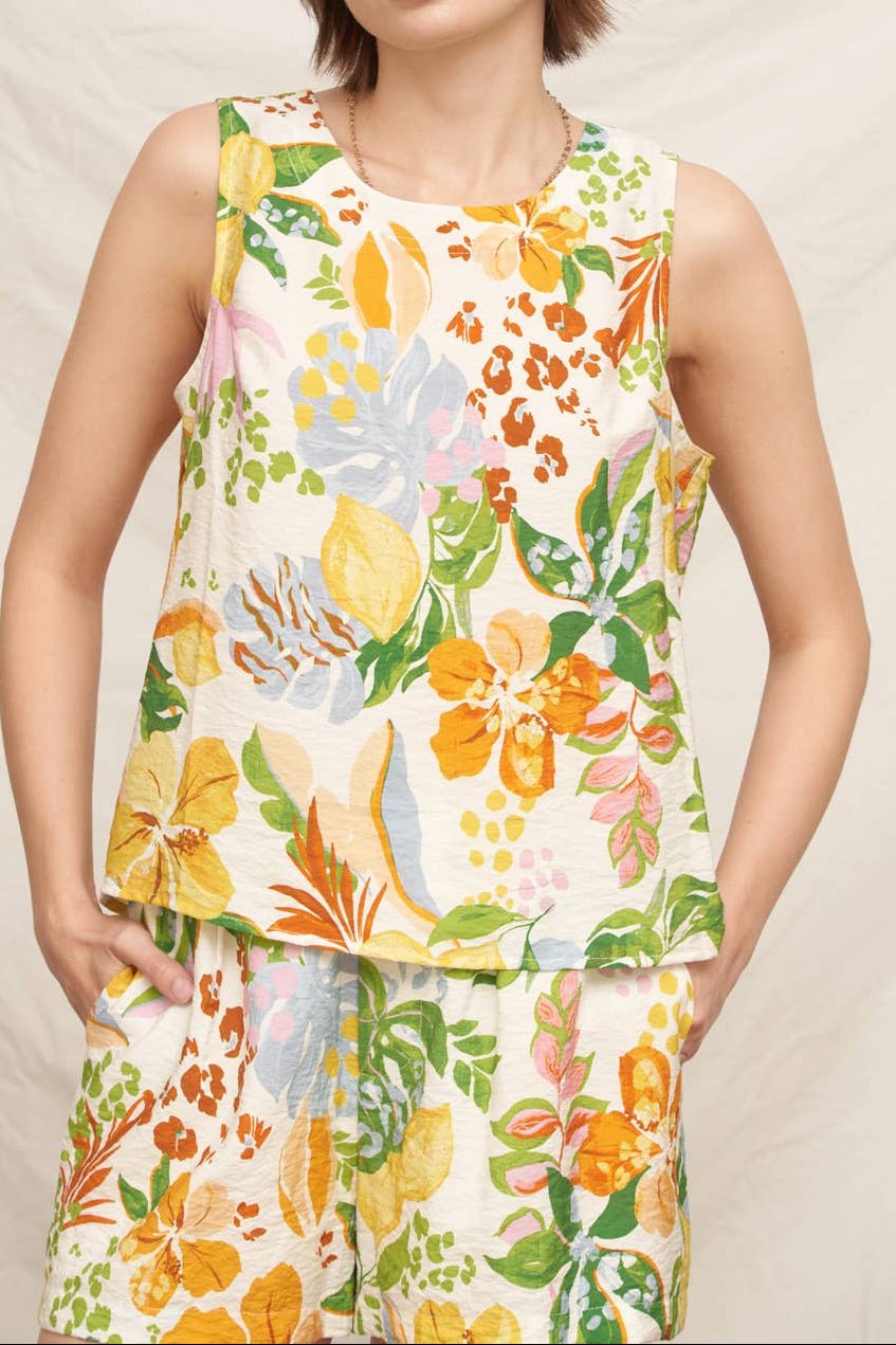 Cordelia Tropical Printed Sleeveless Top - MTT Collective