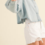 Cropped Denim Button - Up - MTT Collective