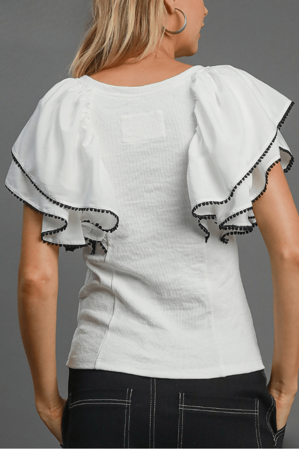 Cynthia Ruffled Sleeve Top - MTT Collective