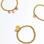 Bianca Gold Stainless Steel Beaded Stretch Bracelet - MTT Collective