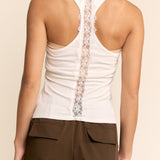 Lace Back Racer Tank