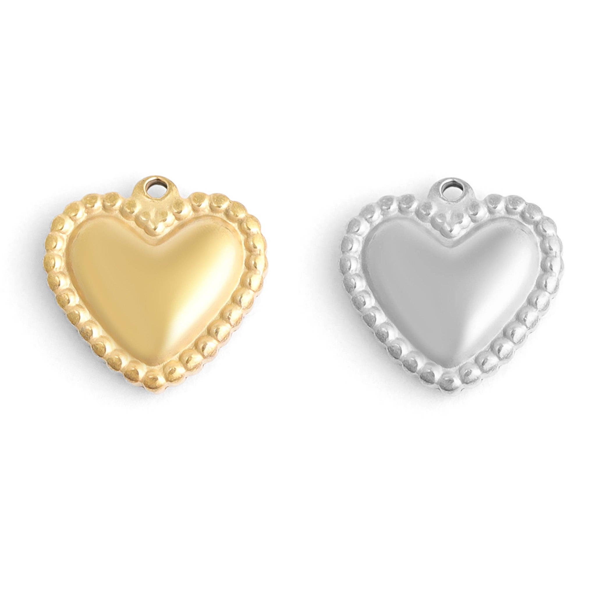 MTT Jewelry - Jewelry - Charms - Beaded Trim Heart Charm - MTT Collective