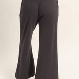 Elastic Waist Wide-Leg Pants
