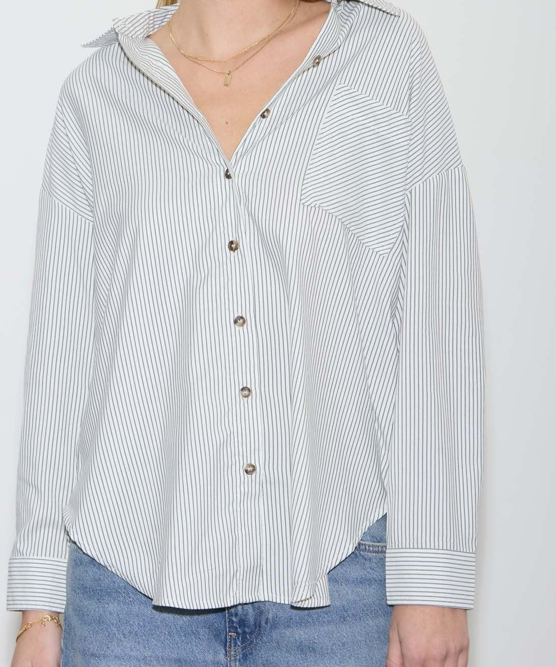 Ocean Breeze Stripe Collar Shirt