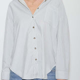 Ocean Breeze Stripe Collar Shirt