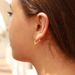 Allison Gold Stainless Steel PVD Triangle Huggie Earrings - MTT Collective