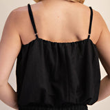 Kaiden Bubble-Hem Crop Top