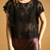 Lace Scalloped Top