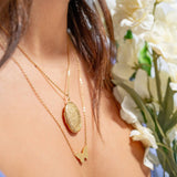 Floral Oval Locket Pendant