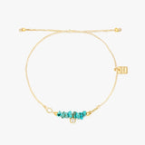 Dainty Turquoise Bead Charm Bracelet - MTT Collective