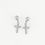 Dangle Cross Stud Earrings - MTT Collective