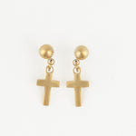 Dangle Cross Stud Earrings - MTT Collective