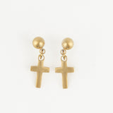 Dangle Cross Stud Earrings - MTT Collective