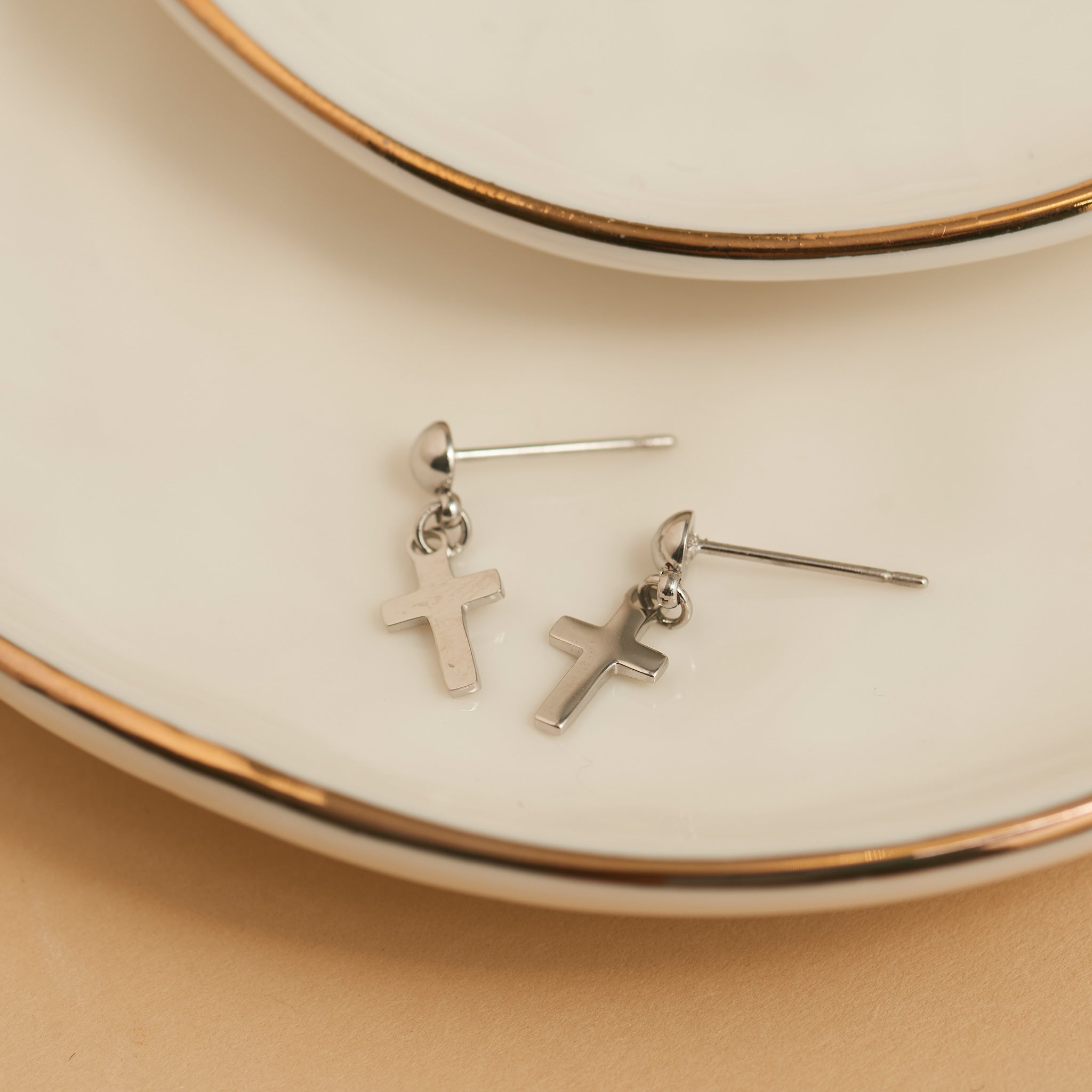 Dangle Cross Stud Earrings - MTT Collective