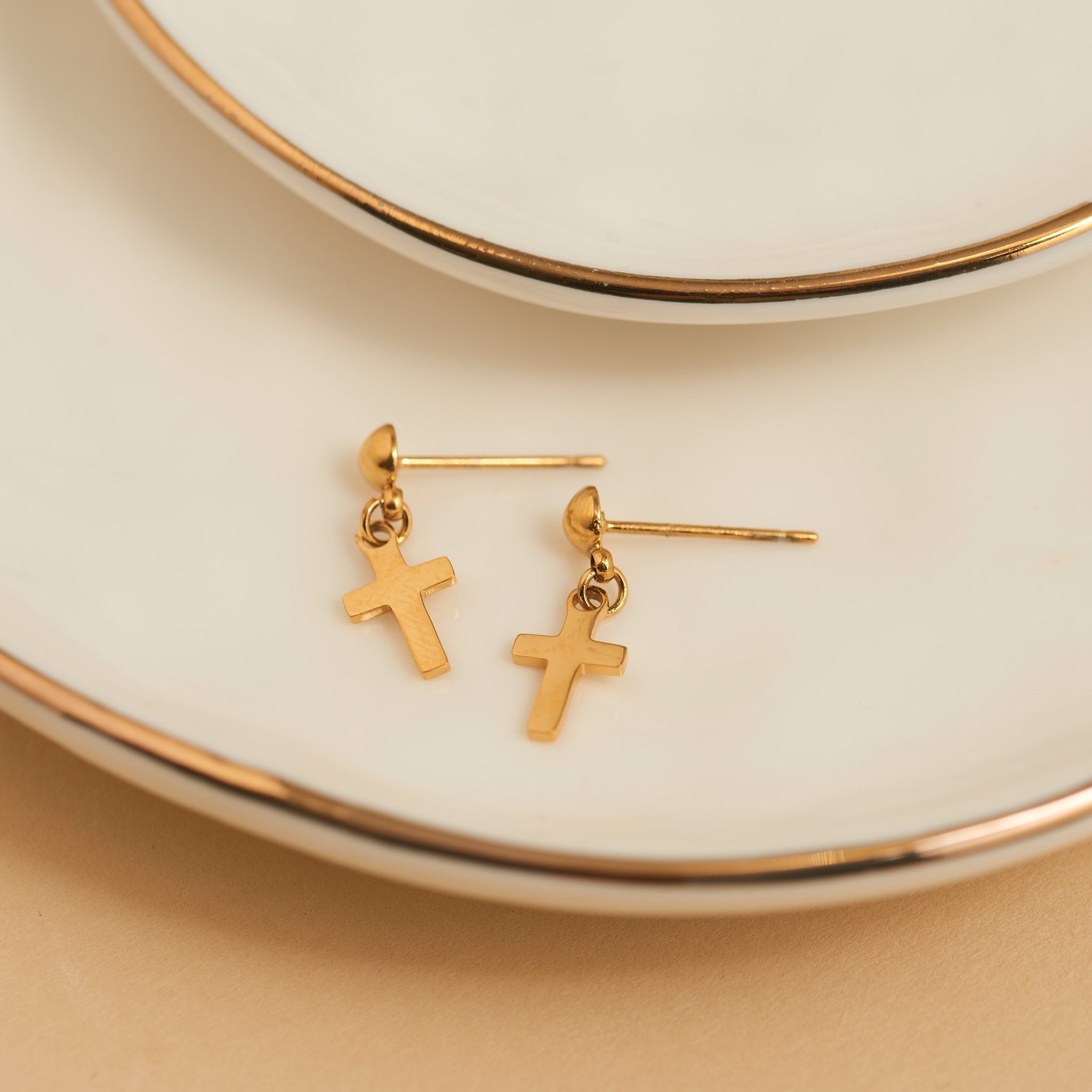Dangle Cross Stud Earrings - MTT Collective