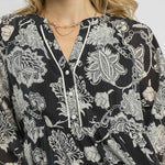 Daphne Two - Tone Boho Midi Dress - MTT Collective