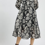 Daphne Two - Tone Boho Midi Dress - MTT Collective