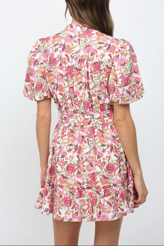 Darcy Puff Sleeve Tiered Mini Dress - MTT Collective